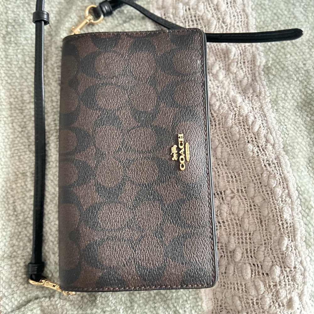 Coach Dark Brown and Black Crossbody Bag - Picture 8 of 8